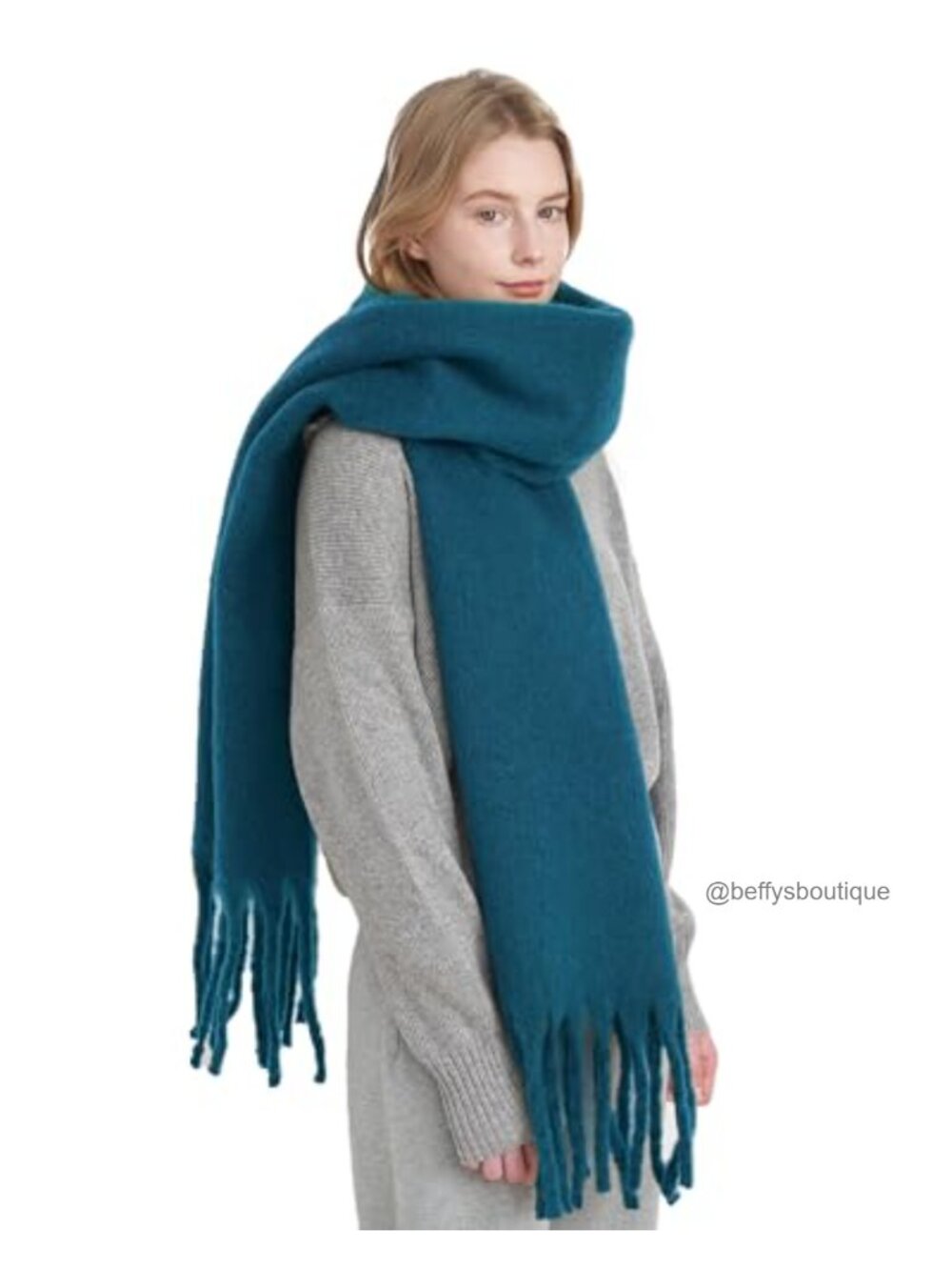 Oversized Chunky Blanket Scarf Soft Acrylic Winter Shawl Wrap Women